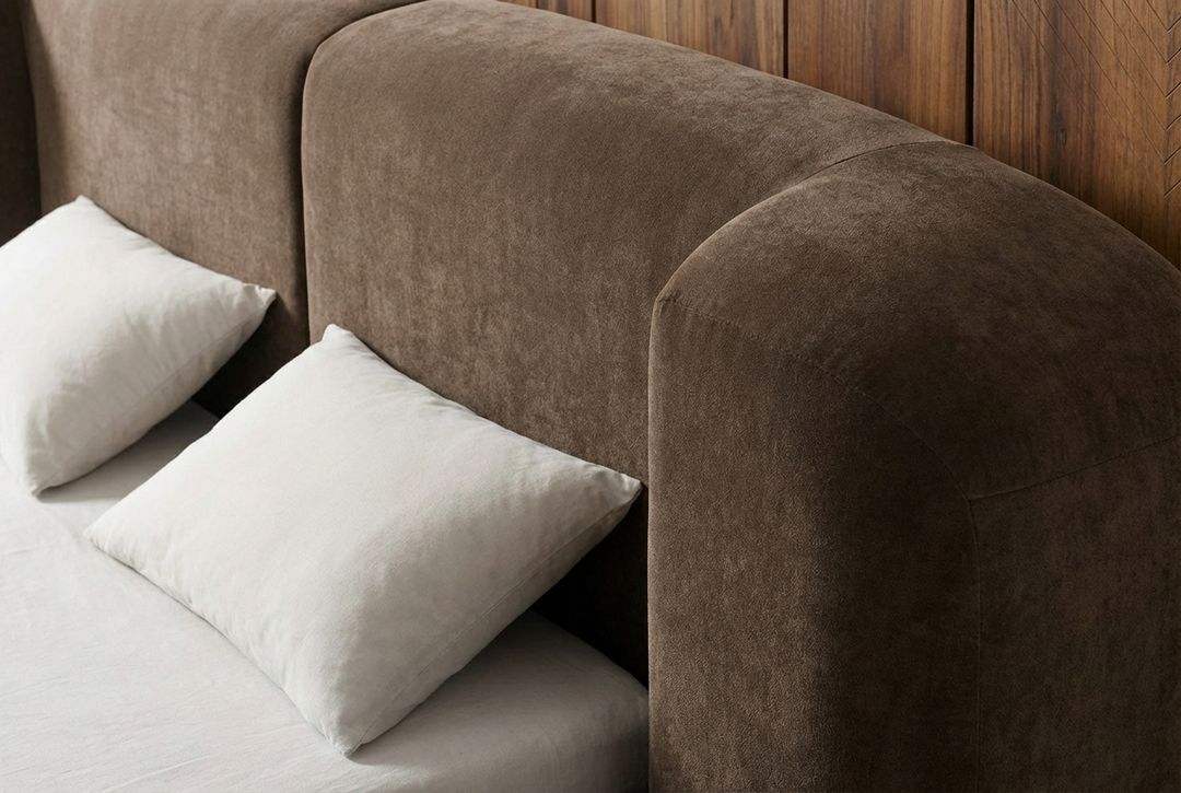 The Skyline Velvet Bed, view 4